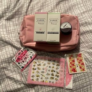 Julep nail care gift set (2) strengthening and brightening polish, bag, bonuses